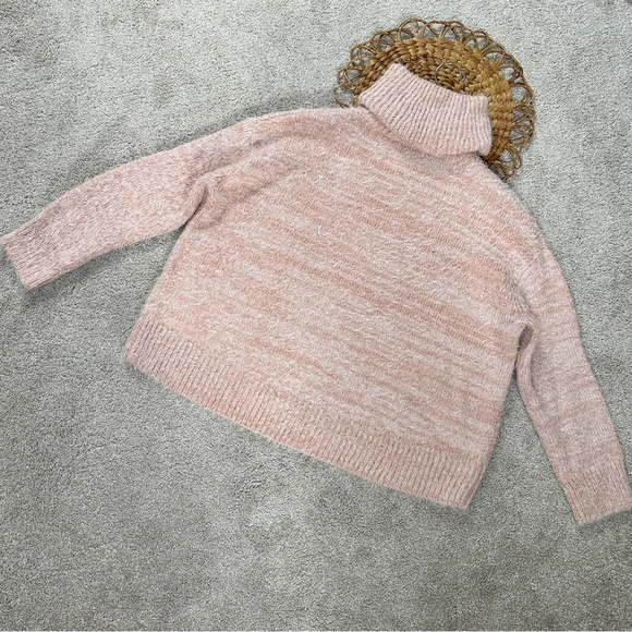Show Me Your Mumu Fatima Turtleneck Sweater Fuzzy Pink Knit Wool Blend Size S - Picture 4 of 16